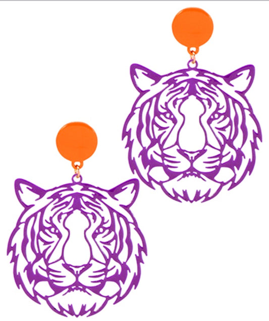 Clemson Tiger Earrings