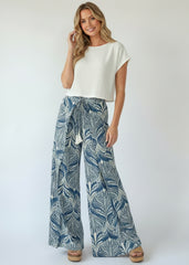 Tropical Escape Faux Wrap Pants