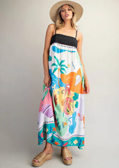 Tropical Inspired Maxi Dress