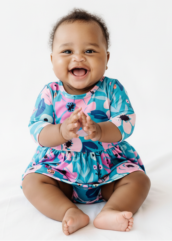 Twirling in Teal Twirl Bodysuit