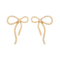 Unbalanced Bow & Tail Pearl Earrings