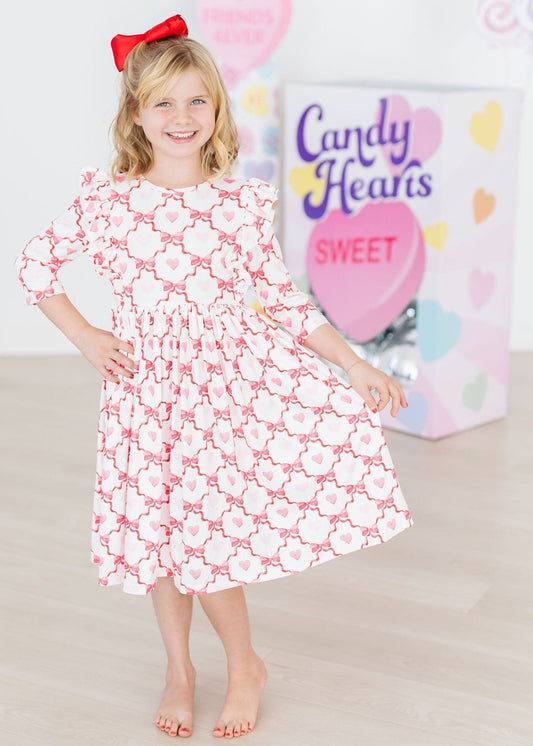 Girls Lovebug Sleeve Ruffle Twirl Dress