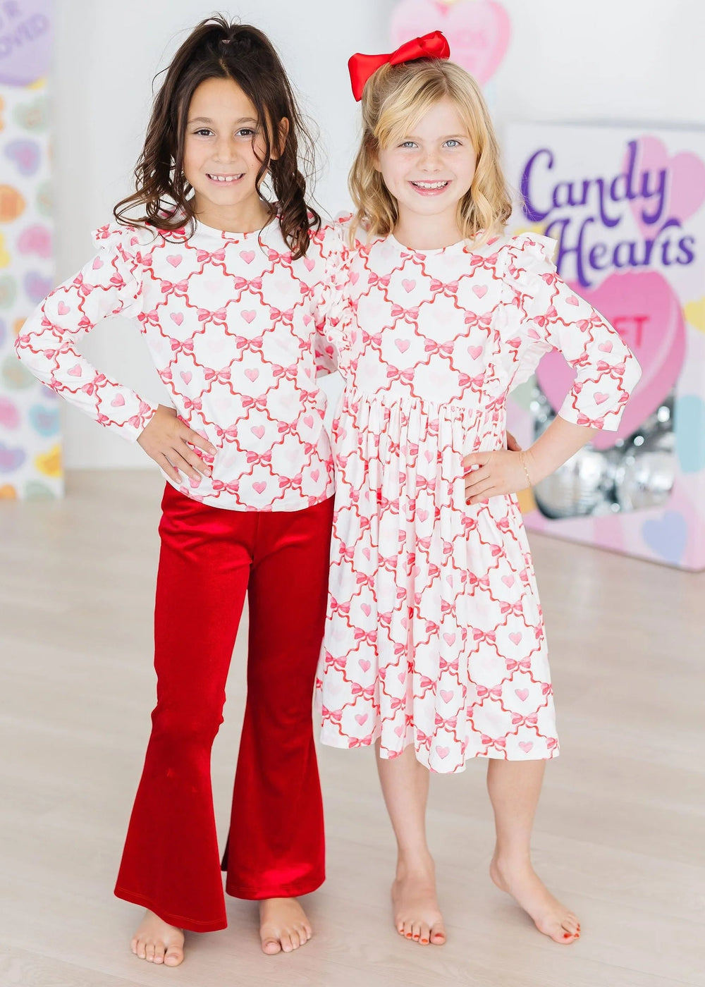 Girls Velvet Bells Leggings