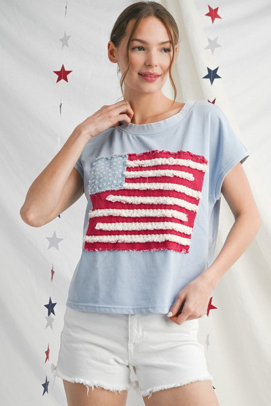 Vintage Vibes Flags Top