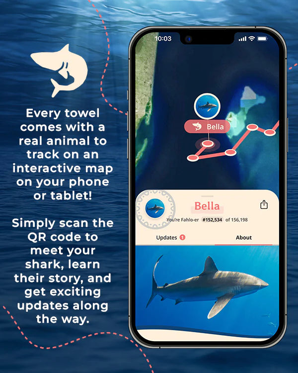Voyage Shark Towel - Large - Fahlo