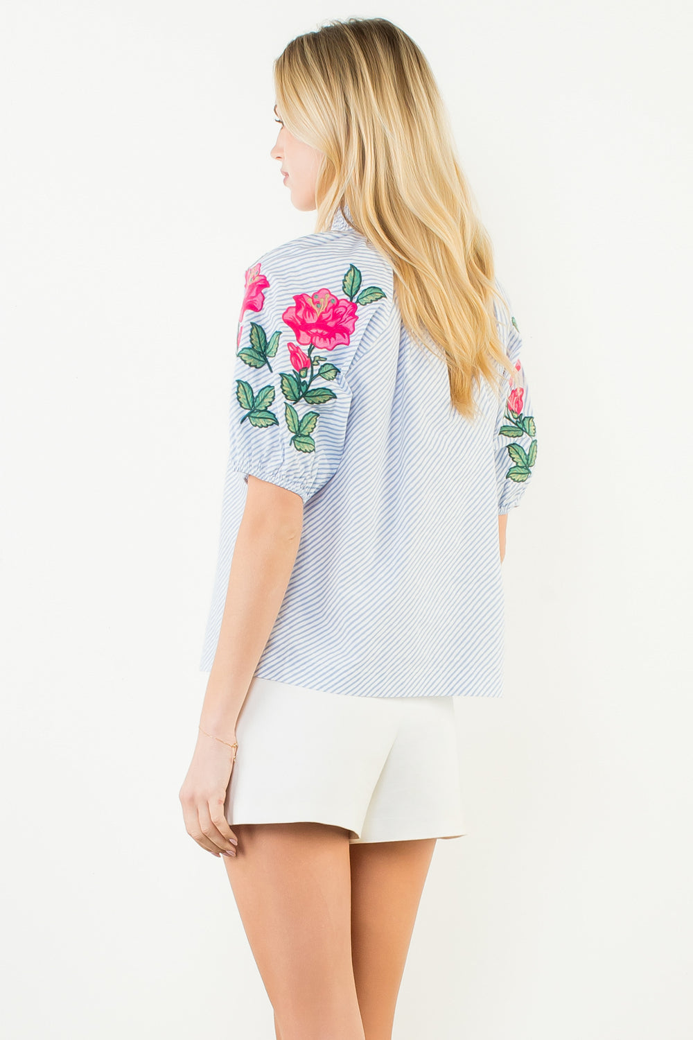 THML Embroidered Flower Top