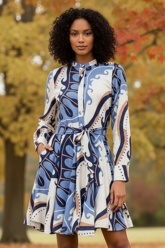 THML Fall Floral Shift Dress