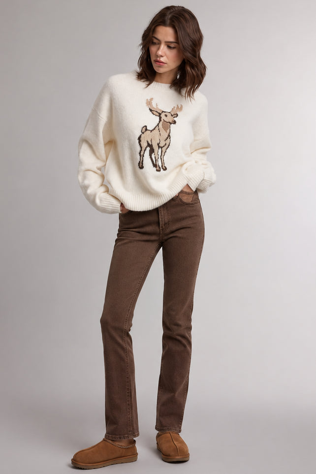 Oh Deer Sweater Cream