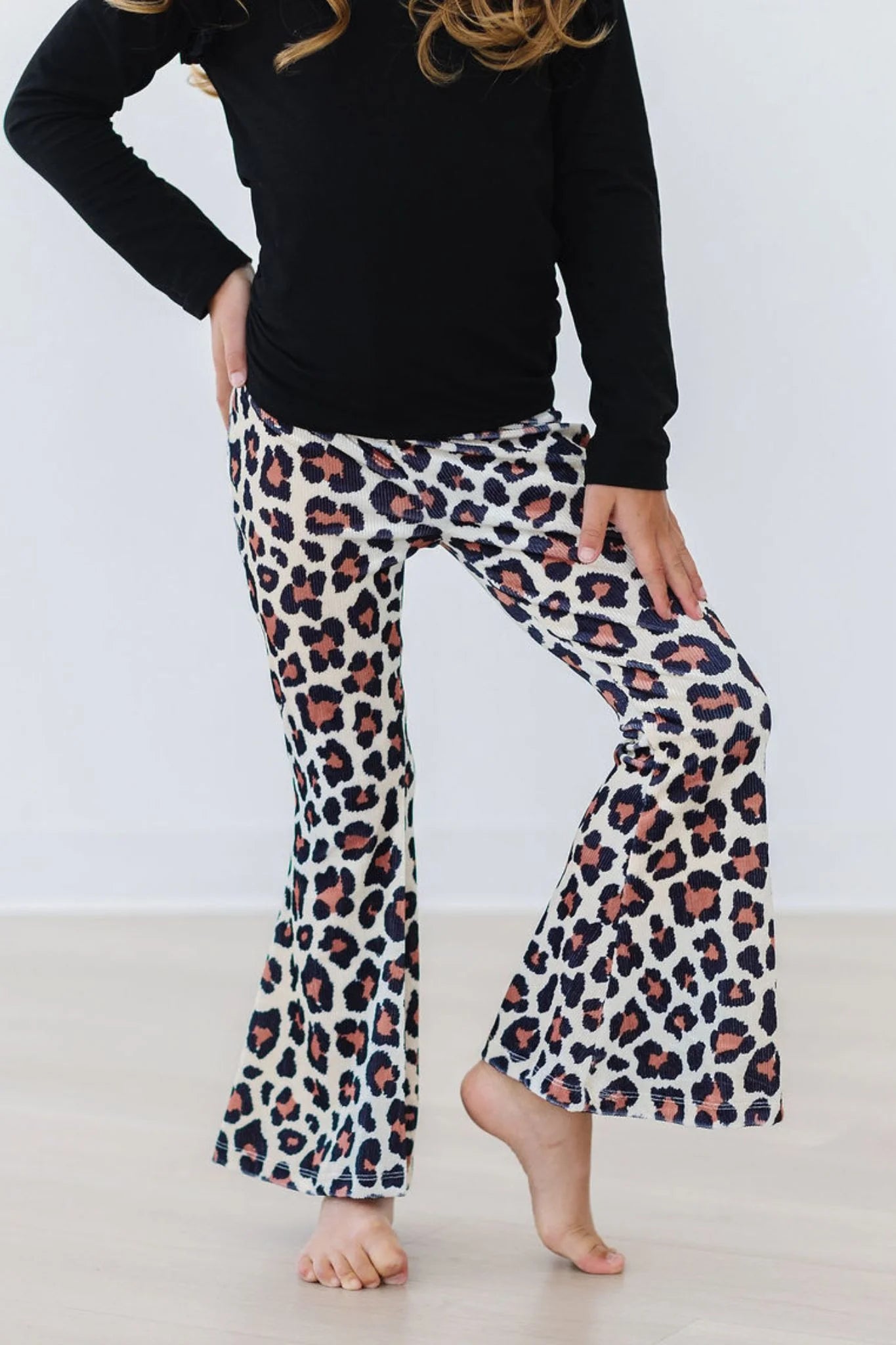 Girls Wild One Ribbed Velvet Bells