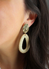Woven Rattan Earrings