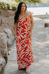 Elodi Palm Floral Midi Dress