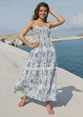 Nadine Airy Palm Maxi Dress