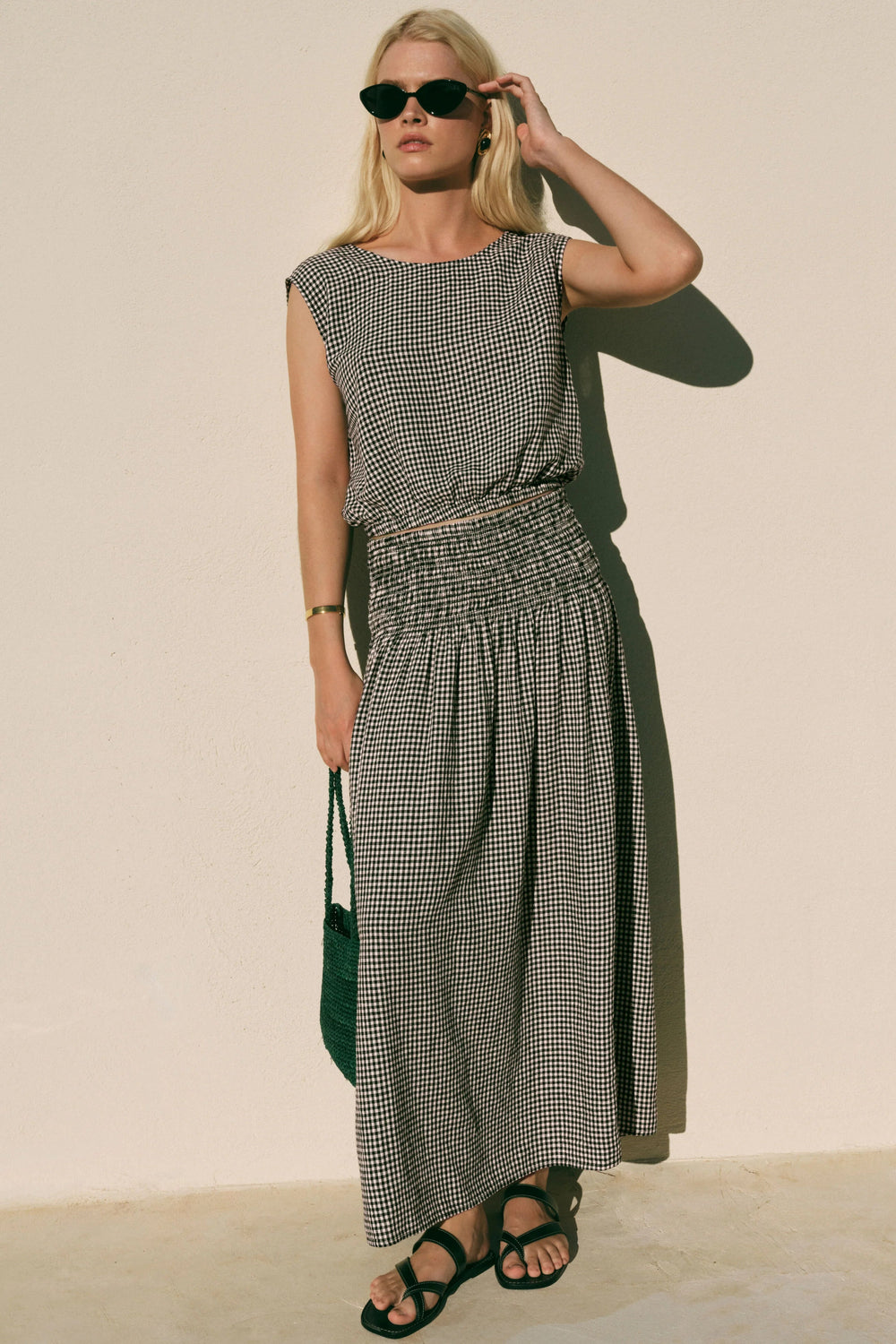 Brooke Gingham Maxi Skirt