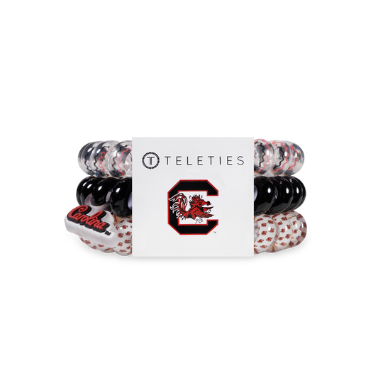 TELETIES - Spiral Hair Coils | Large | Go Cocks! Hair Ties