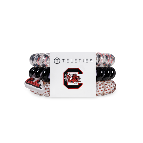 TELETIES - Spiral Hair Coils | Large | Go Cocks! Hair Ties