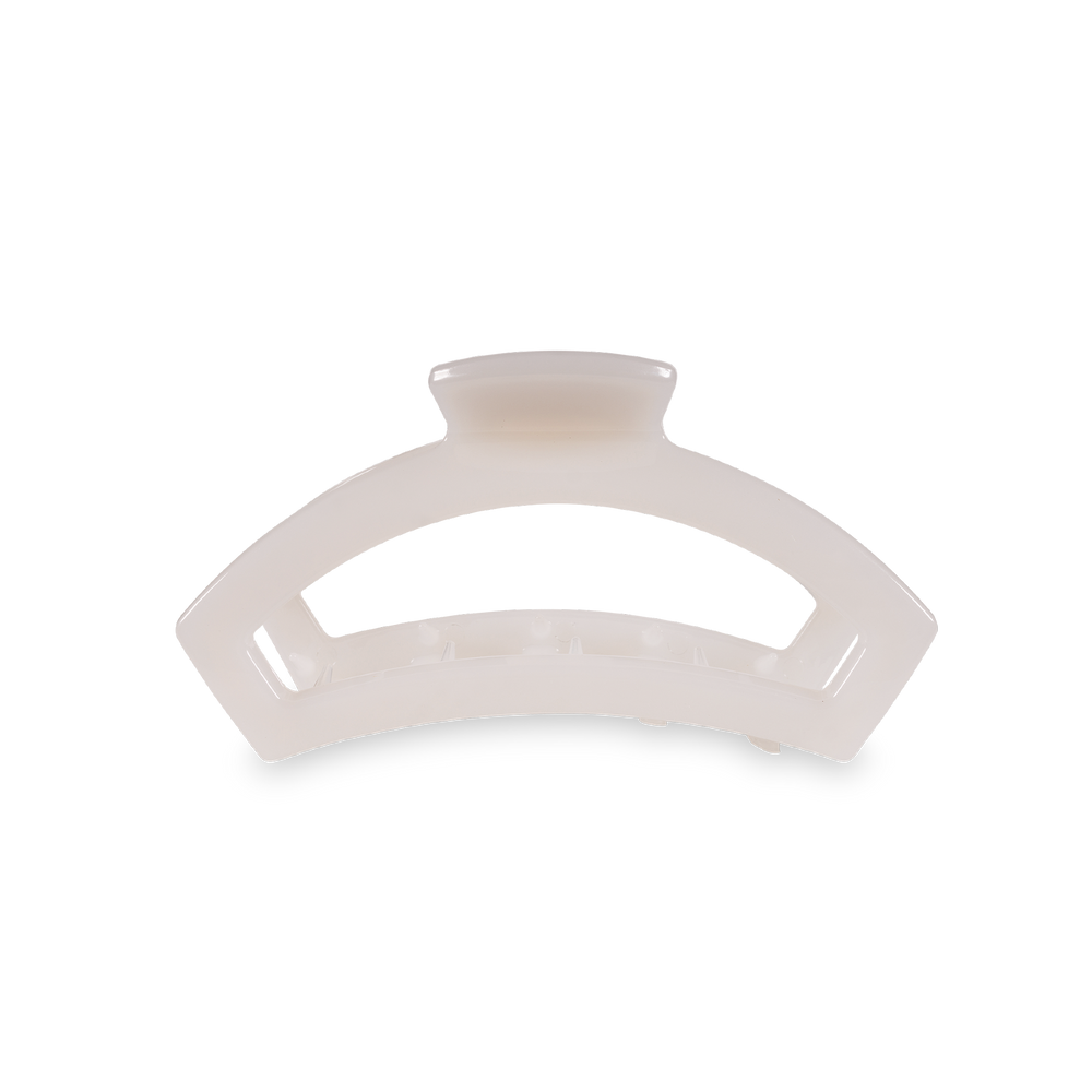 TELETIES - Open Hair Clip | Small | Coconut White