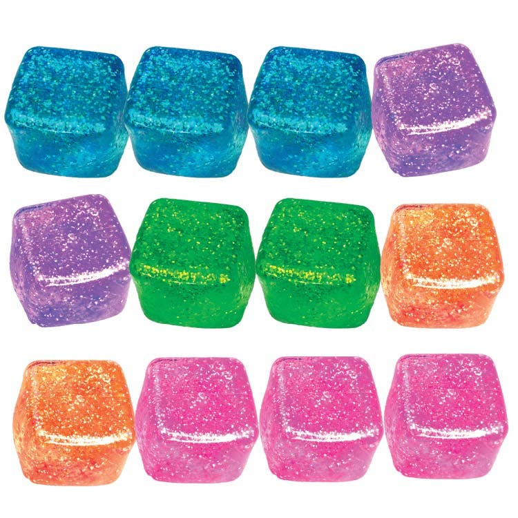 2" Glitter Squishy Cube