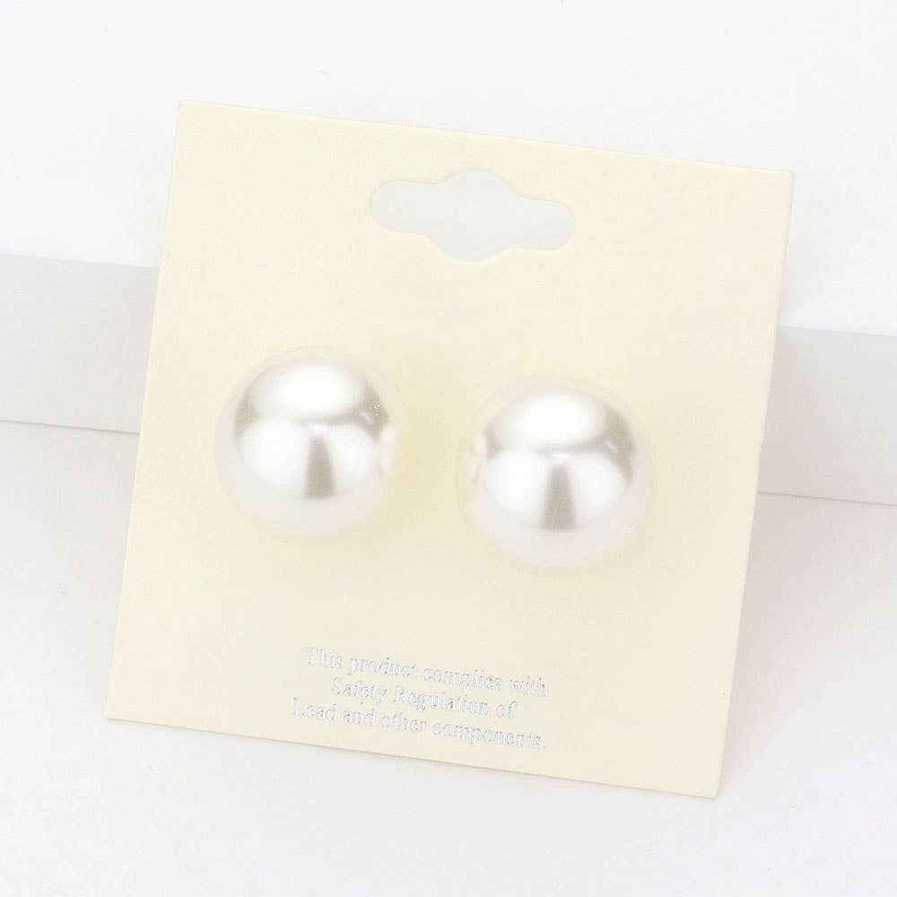 16mm Pearl Stud Earrings