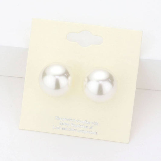 16mm Pearl Stud Earrings