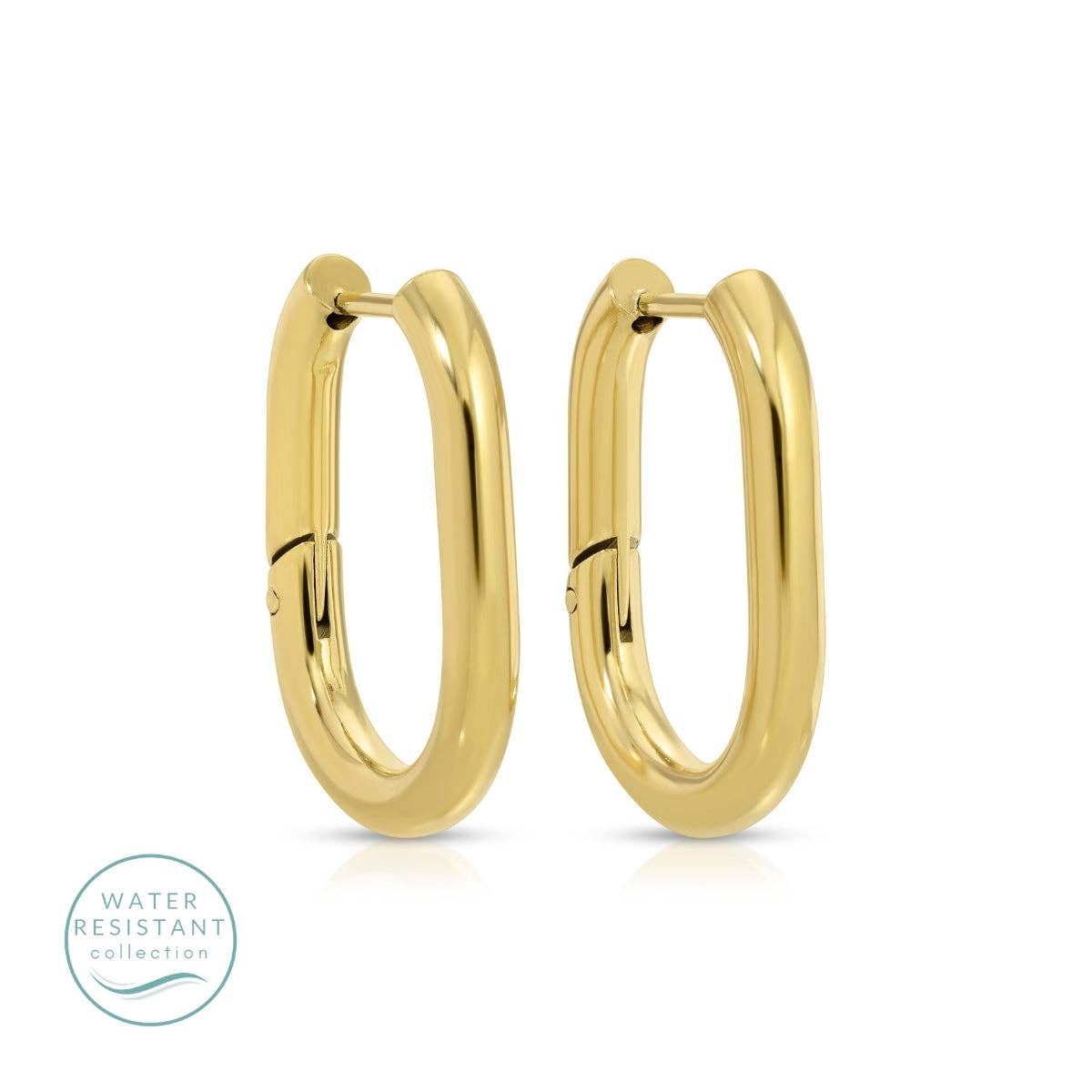 Contemporary Oblong Hoops, Water-Resistant