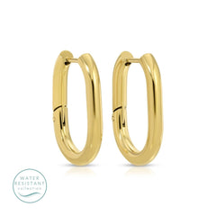 Contemporary Oblong Hoops, Water-Resistant