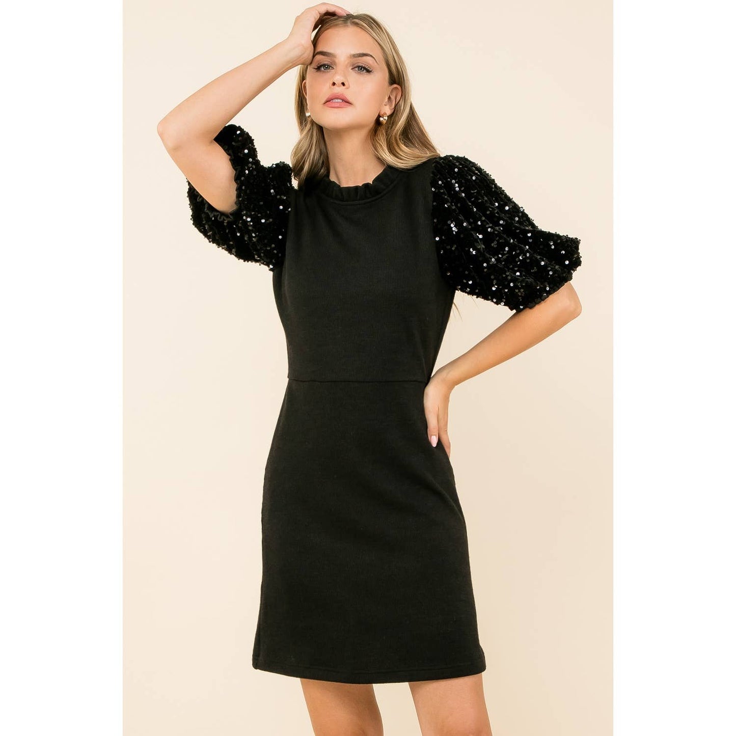 Marlynd Sequin Rib Knit Dress