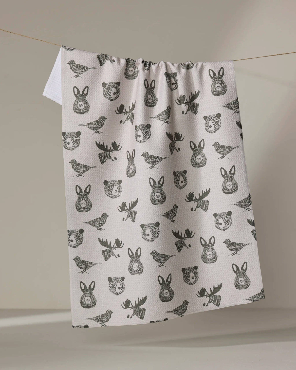 Geometry - Forest Animals Tea Towel