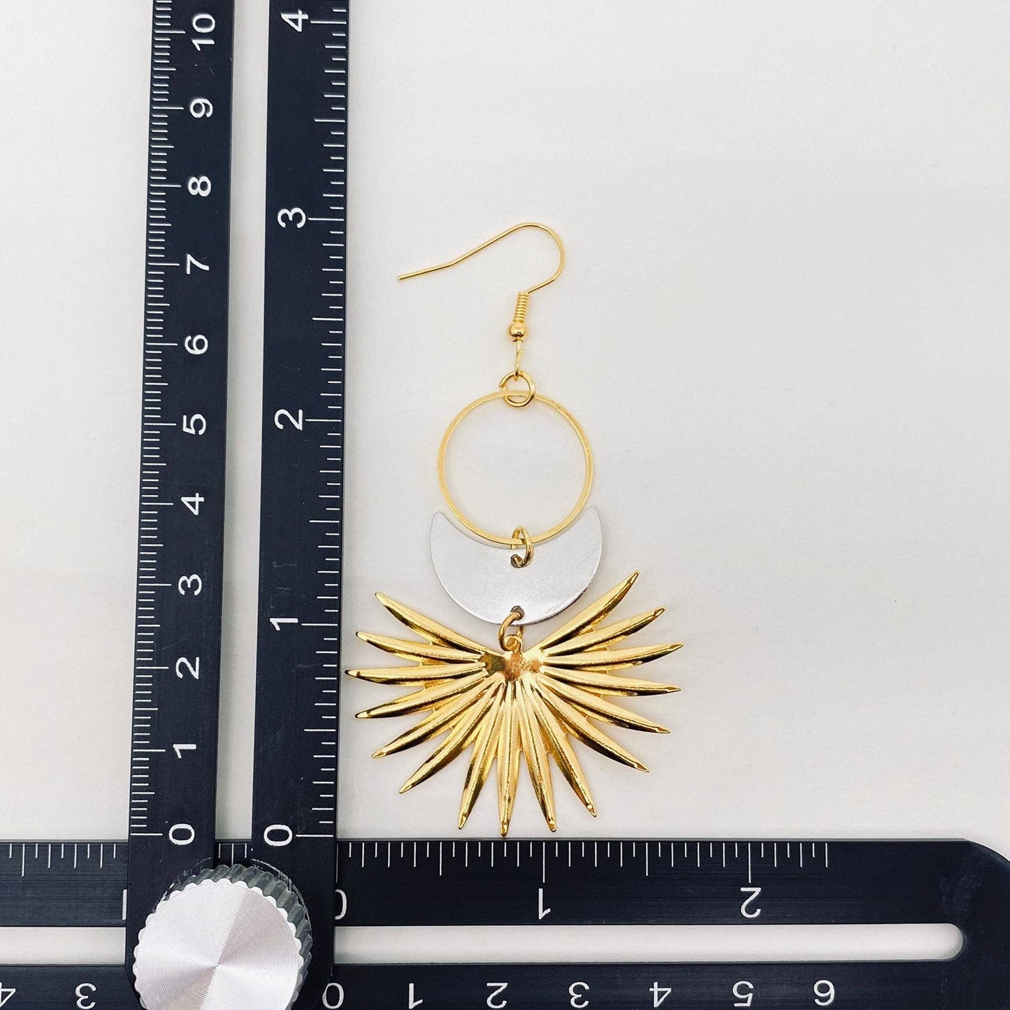 Sun Moon Creative Dangle Earrings - MS
