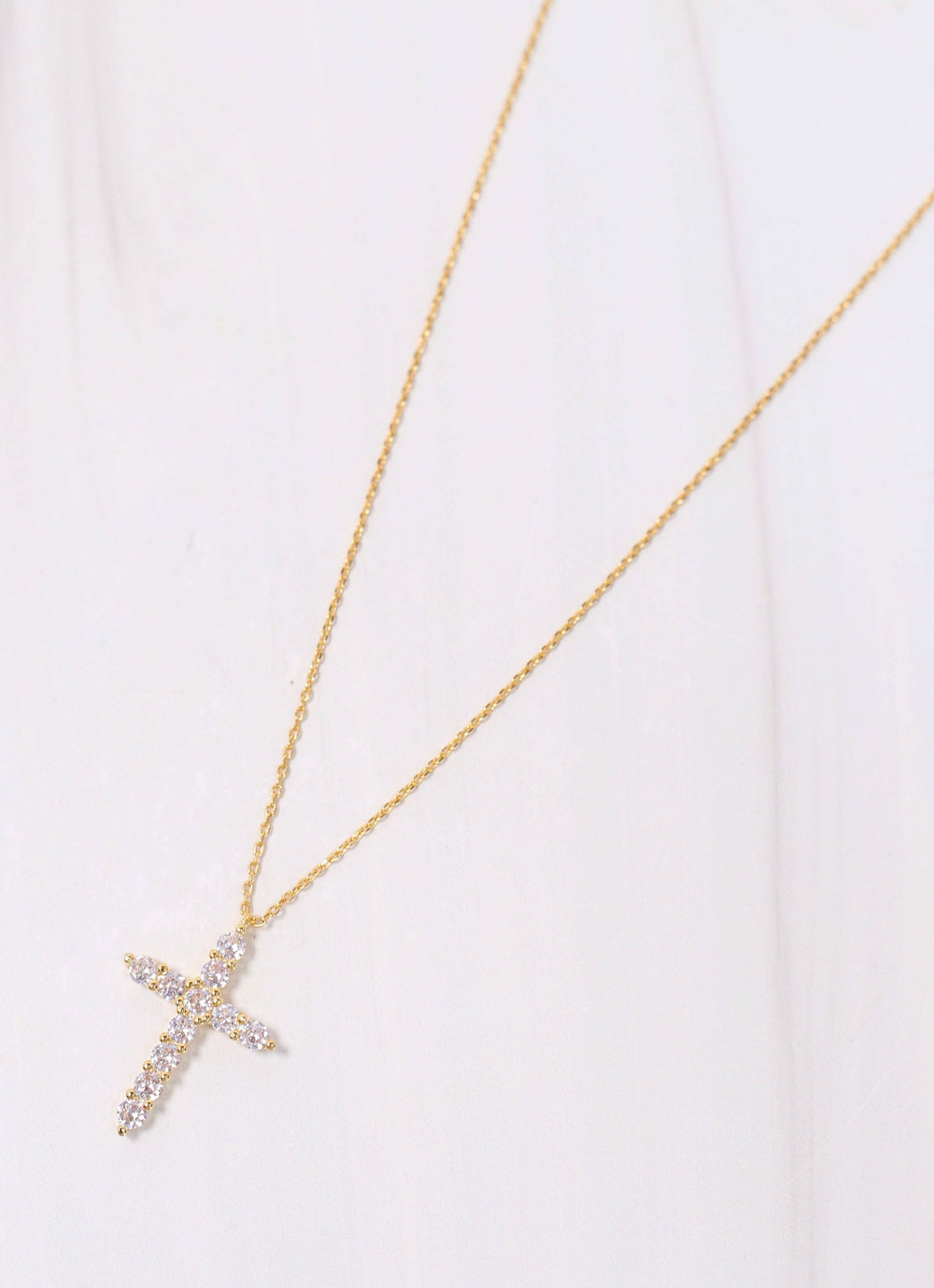 Valencourt CZ Cross Necklace