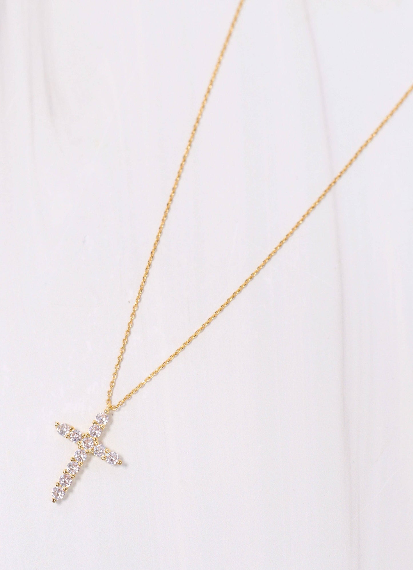 Valencourt CZ Cross Necklace