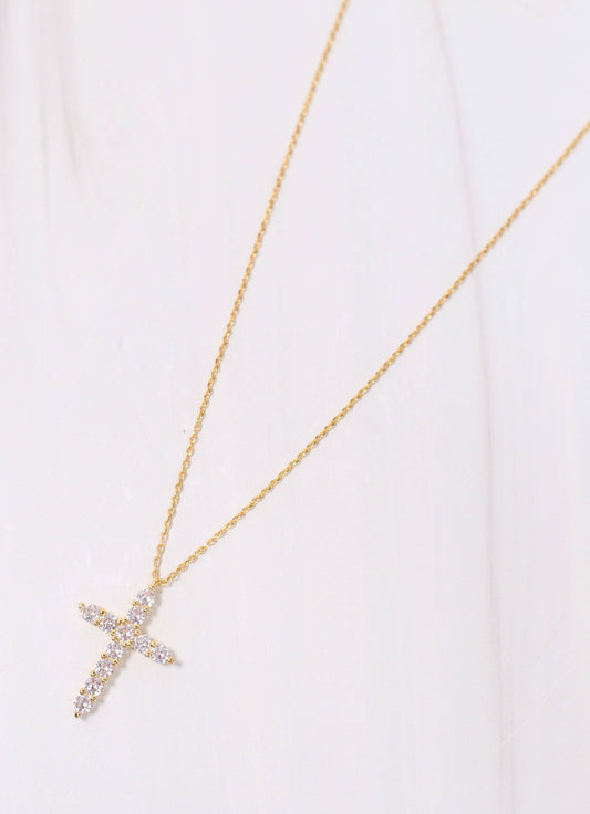 Valencourt CZ Cross Necklace