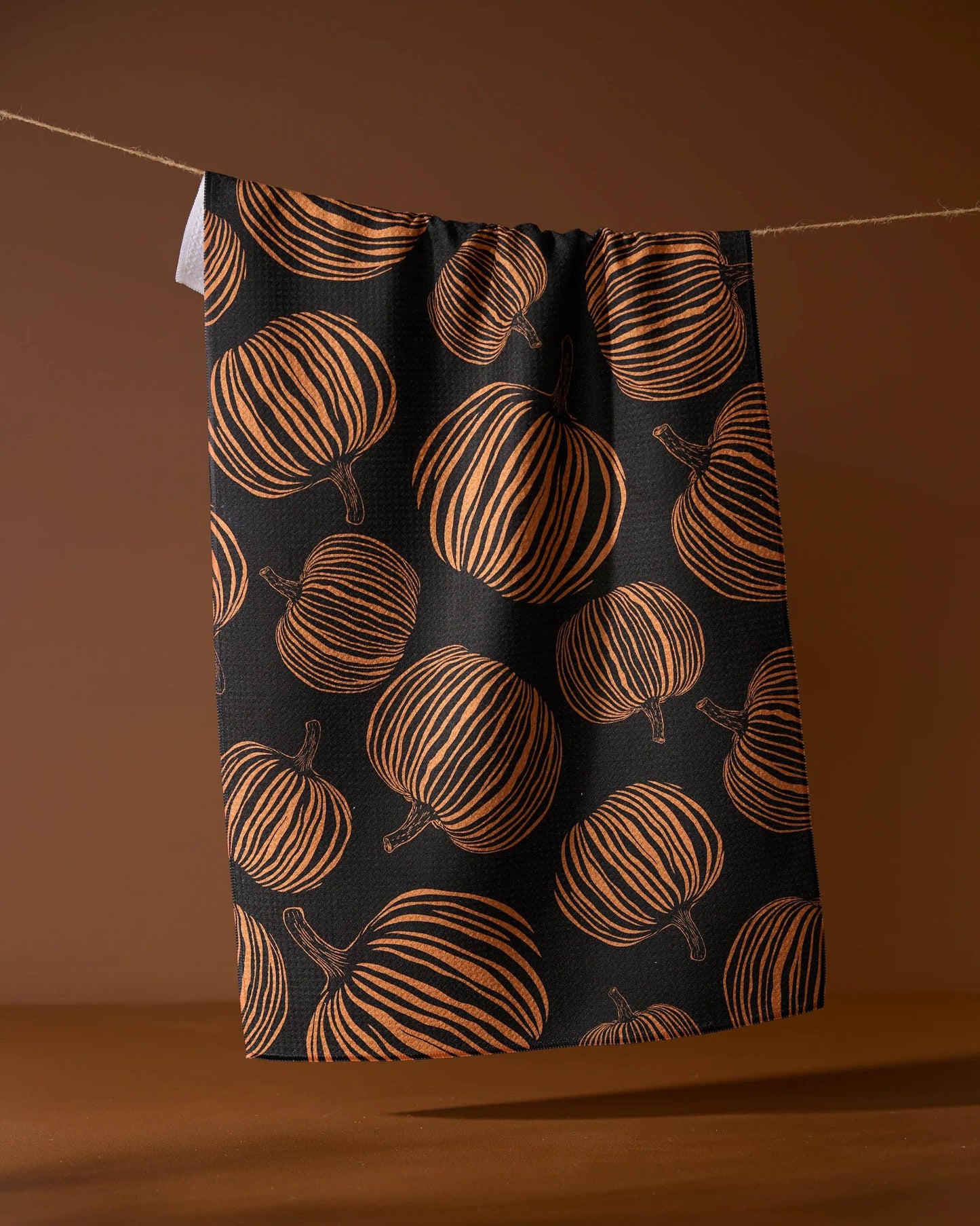 Geometry - Pumpkin Noir Tea Towel