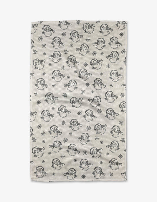 Geometry - Vintage Santa Tea Towel
