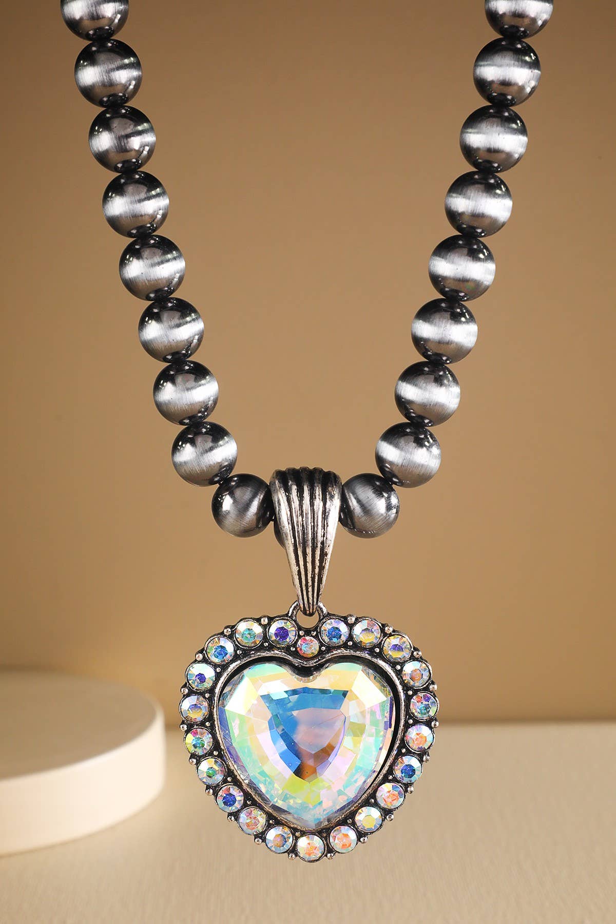 Western Heart Navajo Pearl Necklace