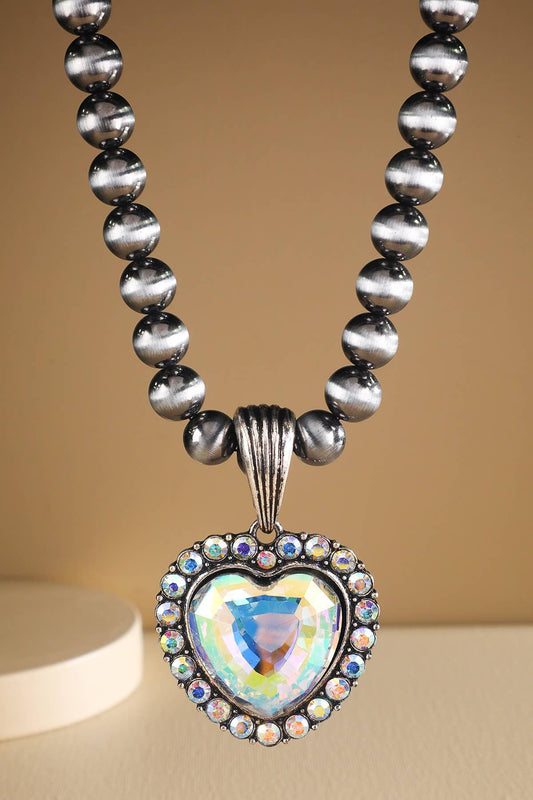 Western Heart Navajo Pearl Necklace