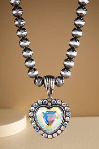 Western Heart Navajo Pearl Necklace