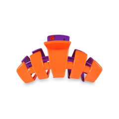 TELETIES - Classic College Hair Clip | Medium | Clemson Univ.