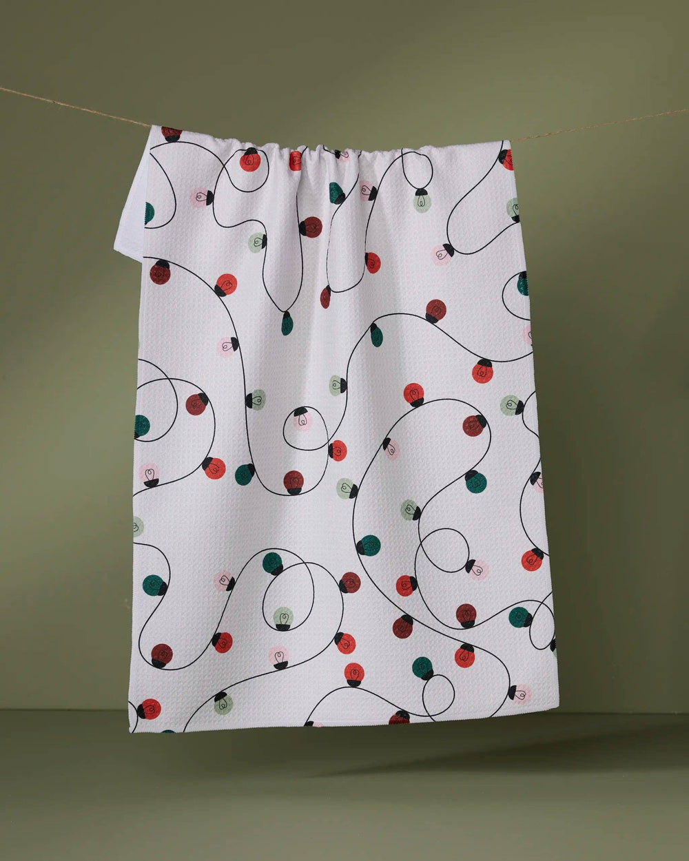 Geometry - Holiday Lights Tea Towel