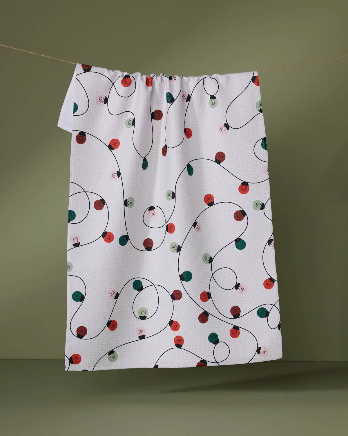 Geometry - Holiday Lights Tea Towel