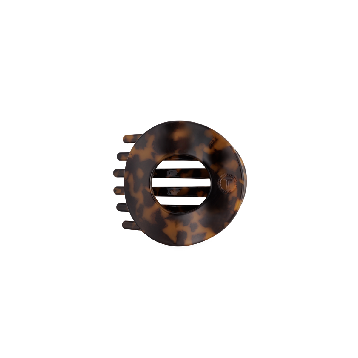 TELETIES - Tortoise | Small | Flat Circle Hair Clip