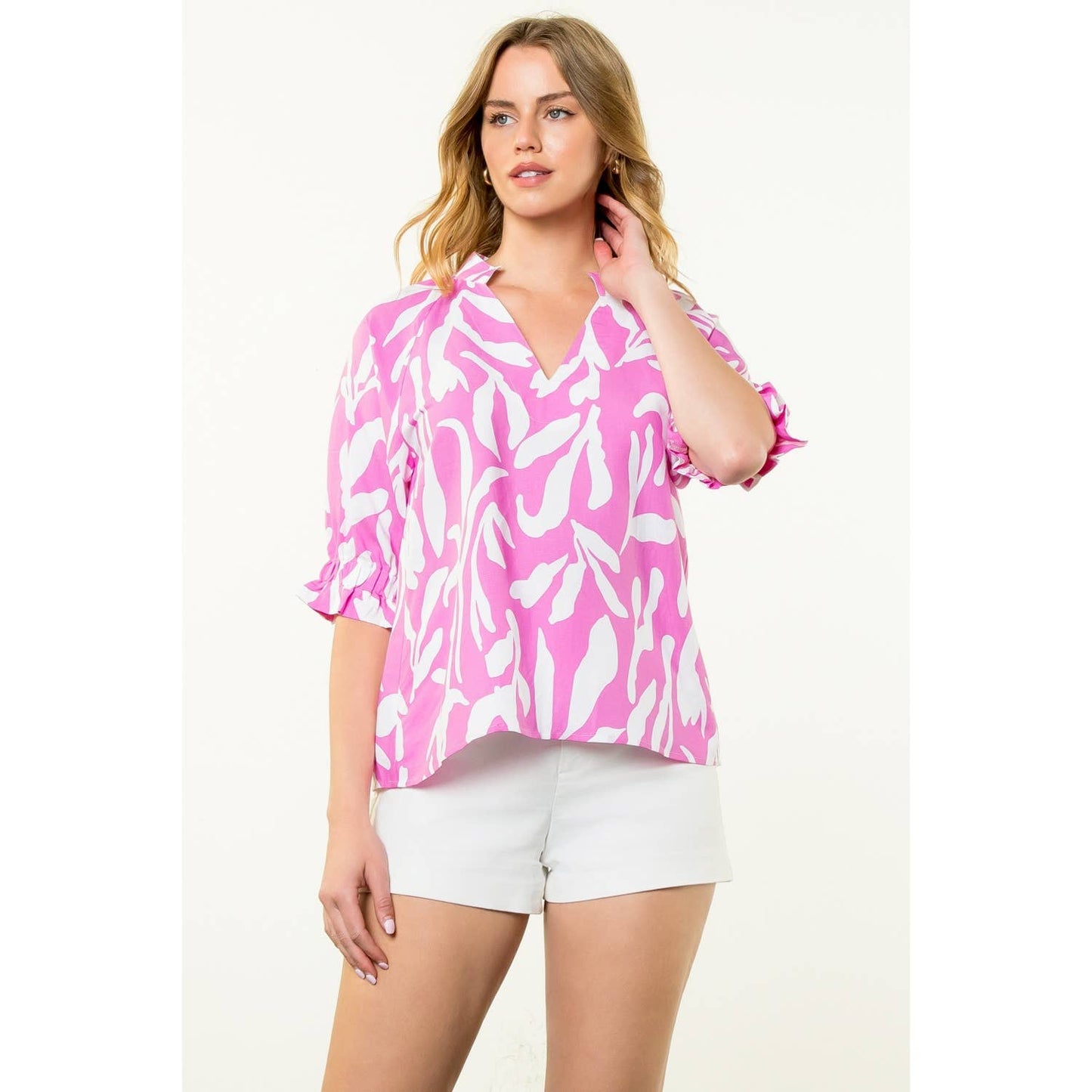 V-Neck Abstract Top