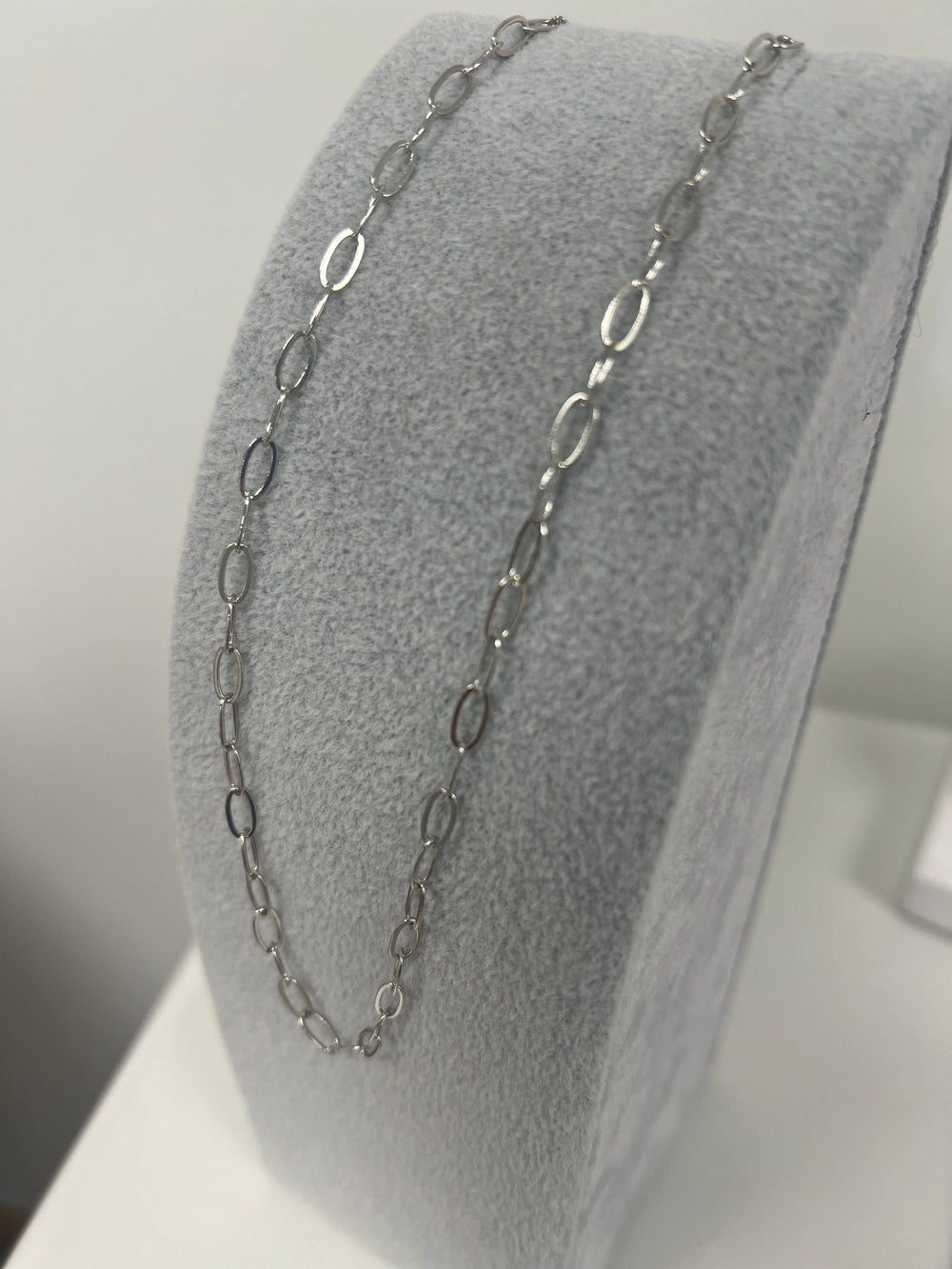 Silver Paper Clip Necklace