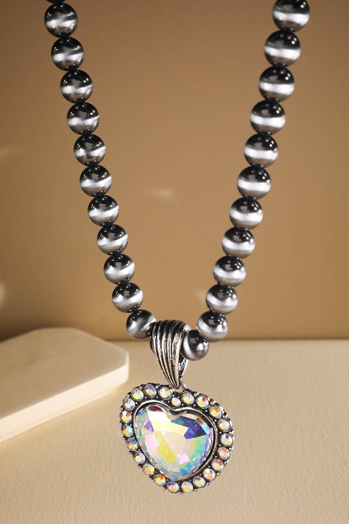 Western Heart Navajo Pearl Necklace