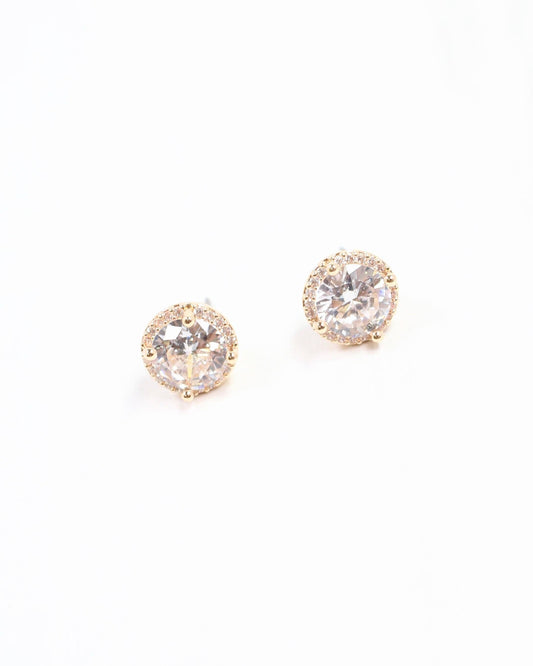 Gold Dipped CZ Stud Gold