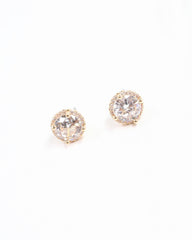 Gold Dipped CZ Stud Gold