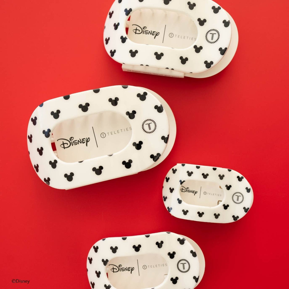 TELETIES - Flat Round Hair Clip | Medium | The Iconic Mickey Mouse