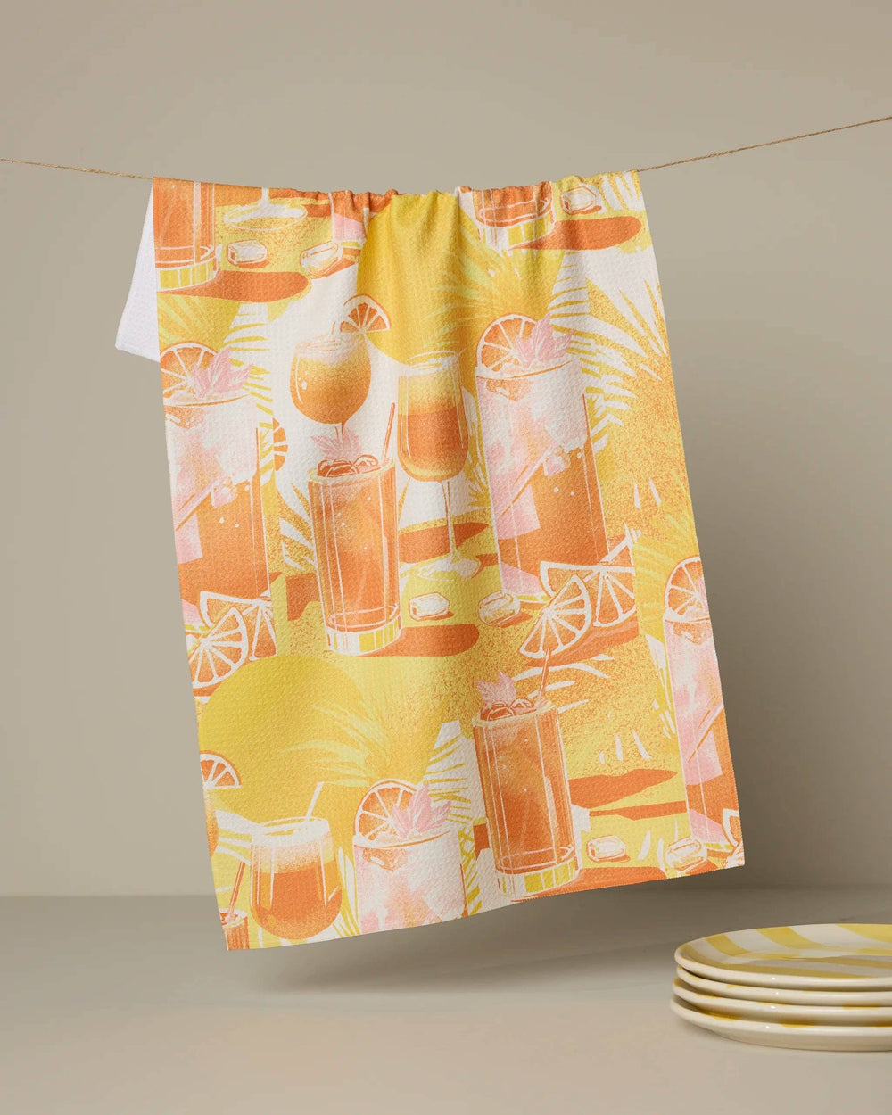 Geometry - Sunset Happy Hour Tea Towel