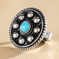 Western Ball Semi Stone Ring