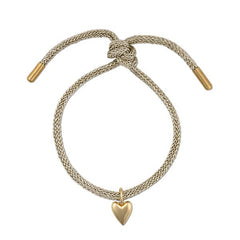 HART - Gold Lurex Bracelet with Gold Mini Heart