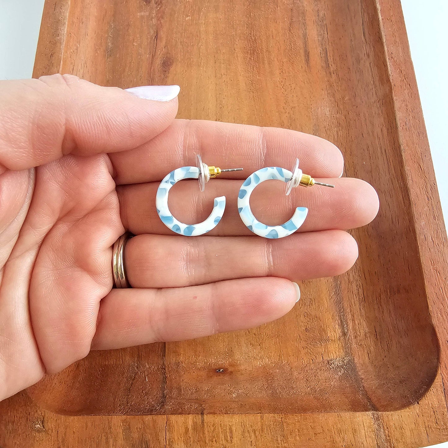 Micro Cam Mini Hoops - Pastel Blue